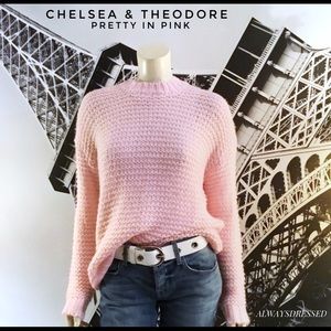 CHELSEA & THEODORE Pink Sweater NWT